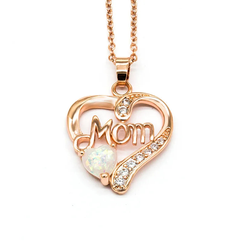 Huitan Mother's Day Necklace – Floral Pendant Jewelry for Mom