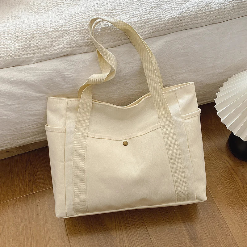 Large Canvas Tote Bag – Spacious & Stylish Carryall for Work, School & Shopping