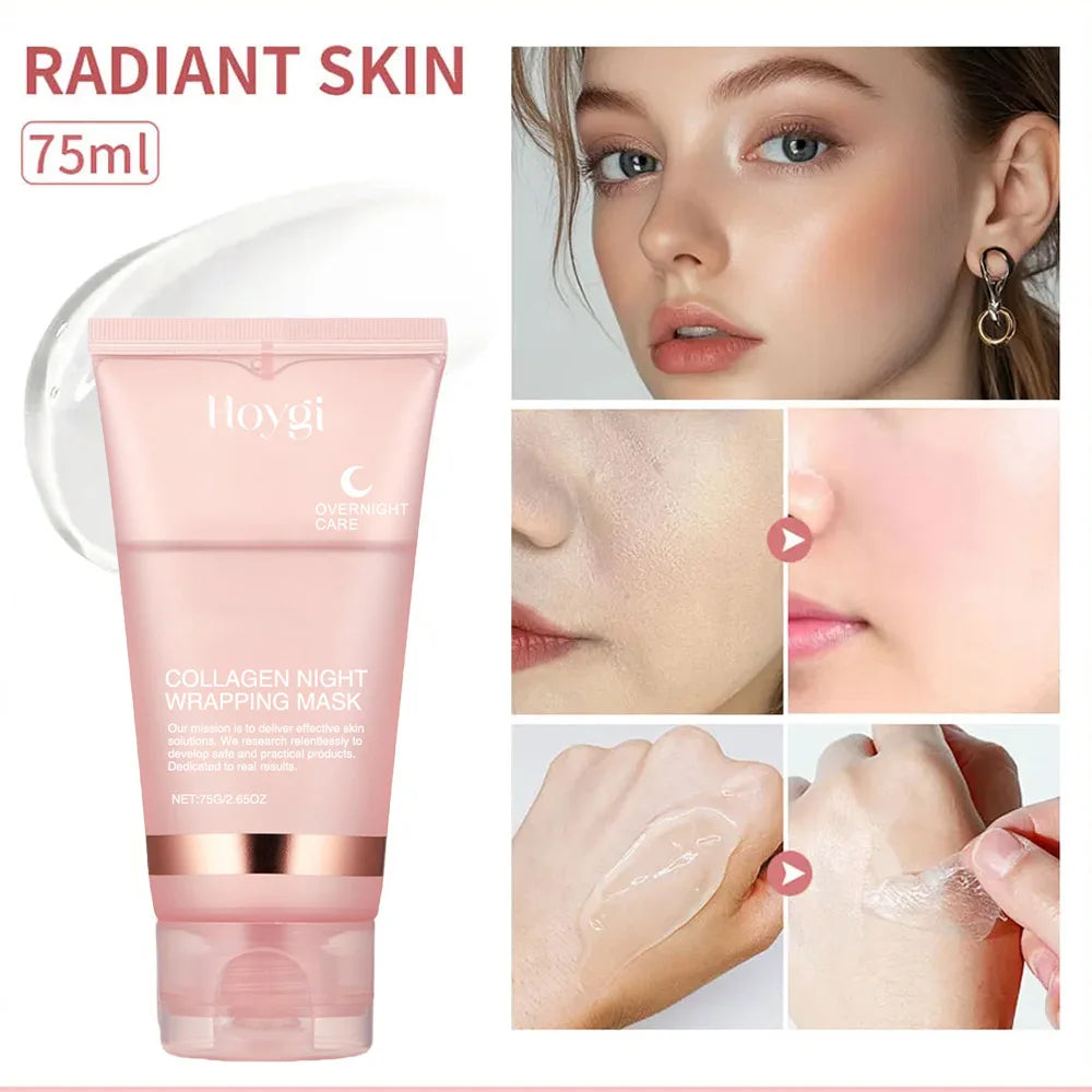 Korean Collagen Overnight Wrapping Mask – Deep Hydration Peel-Off Treatment