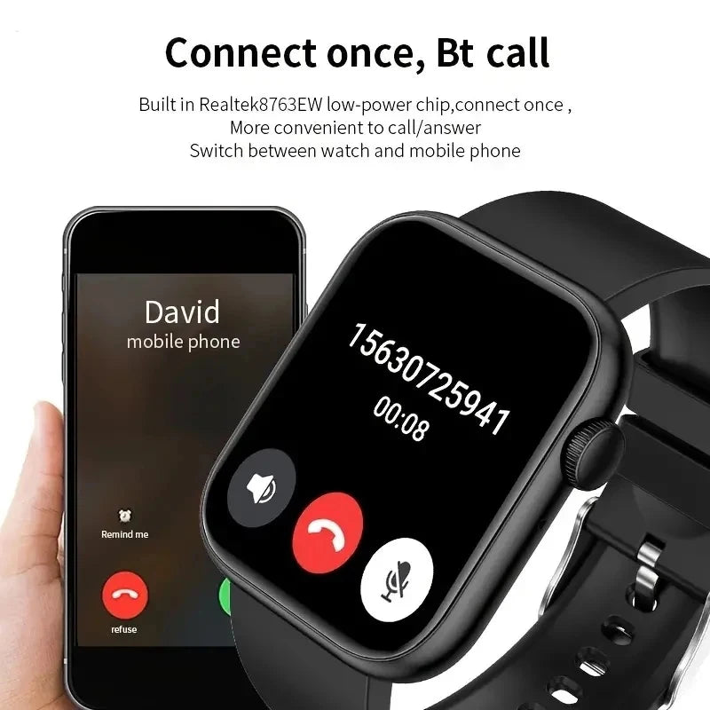 T168 Smartwatch – Bluetooth Calling & Fitness Tracker for Men & Women