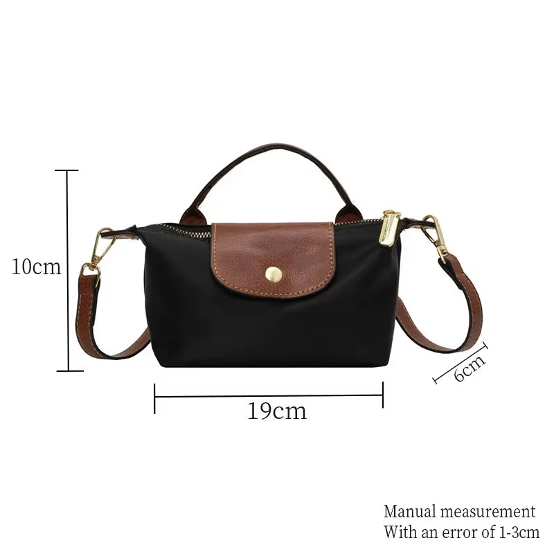 2025 Mini Dumpling Handbag - High-End Nylon Shoulder & Crossbody Phone Bag for Women