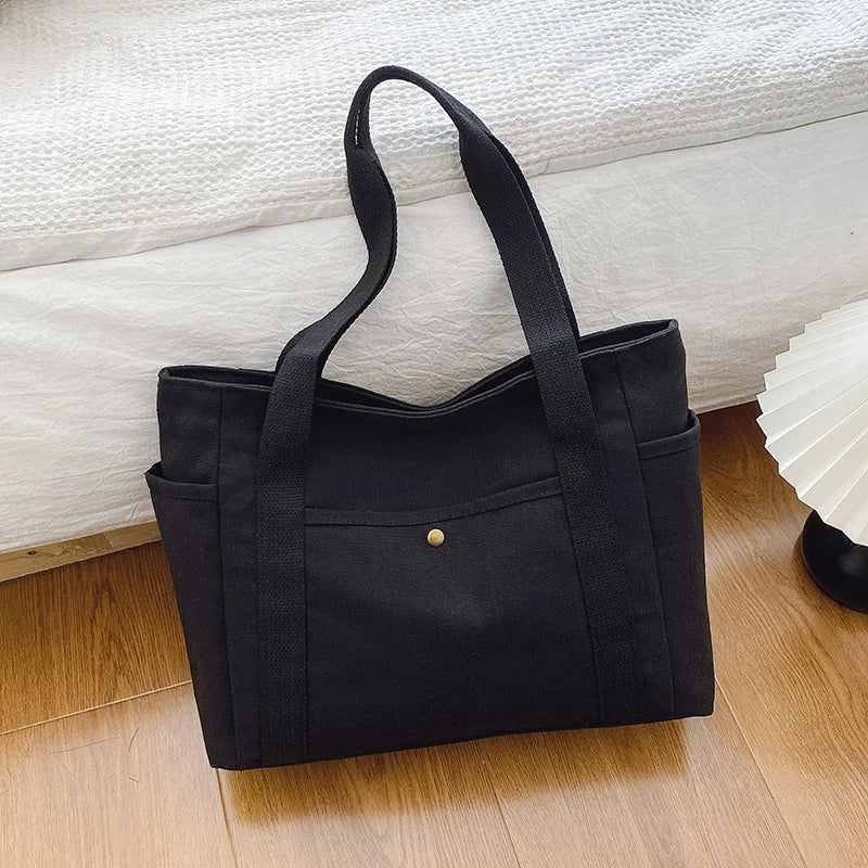Large Canvas Tote Bag – Spacious & Stylish Carryall for Work, School & Shopping