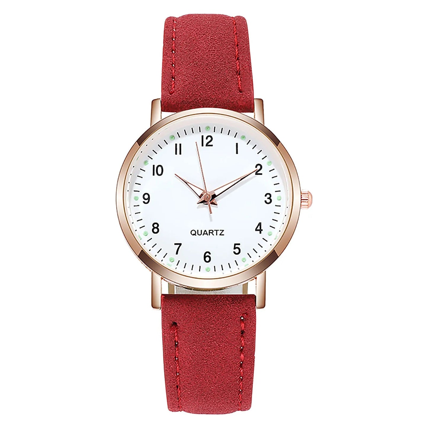 Elegant Leather Strap Watch for Women – Fashion Analog Quartz Timepiece