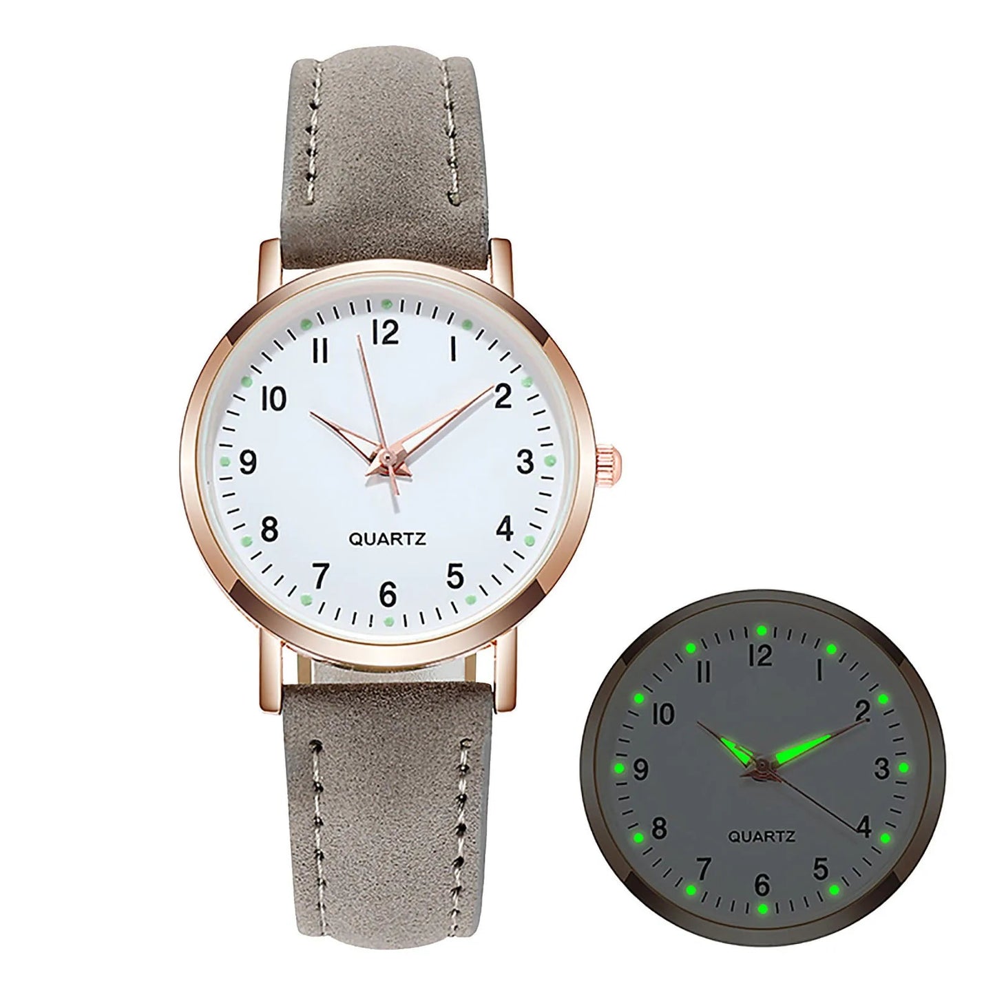 Elegant Leather Strap Watch for Women – Fashion Analog Quartz Timepiece