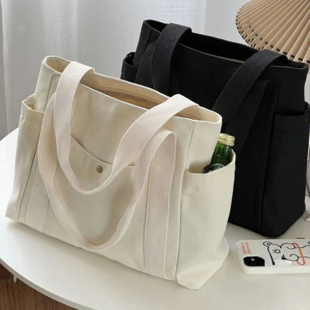 Oversized Canvas Tote Bag – Spacious & Stylish Carryall for Work, School & Shopping