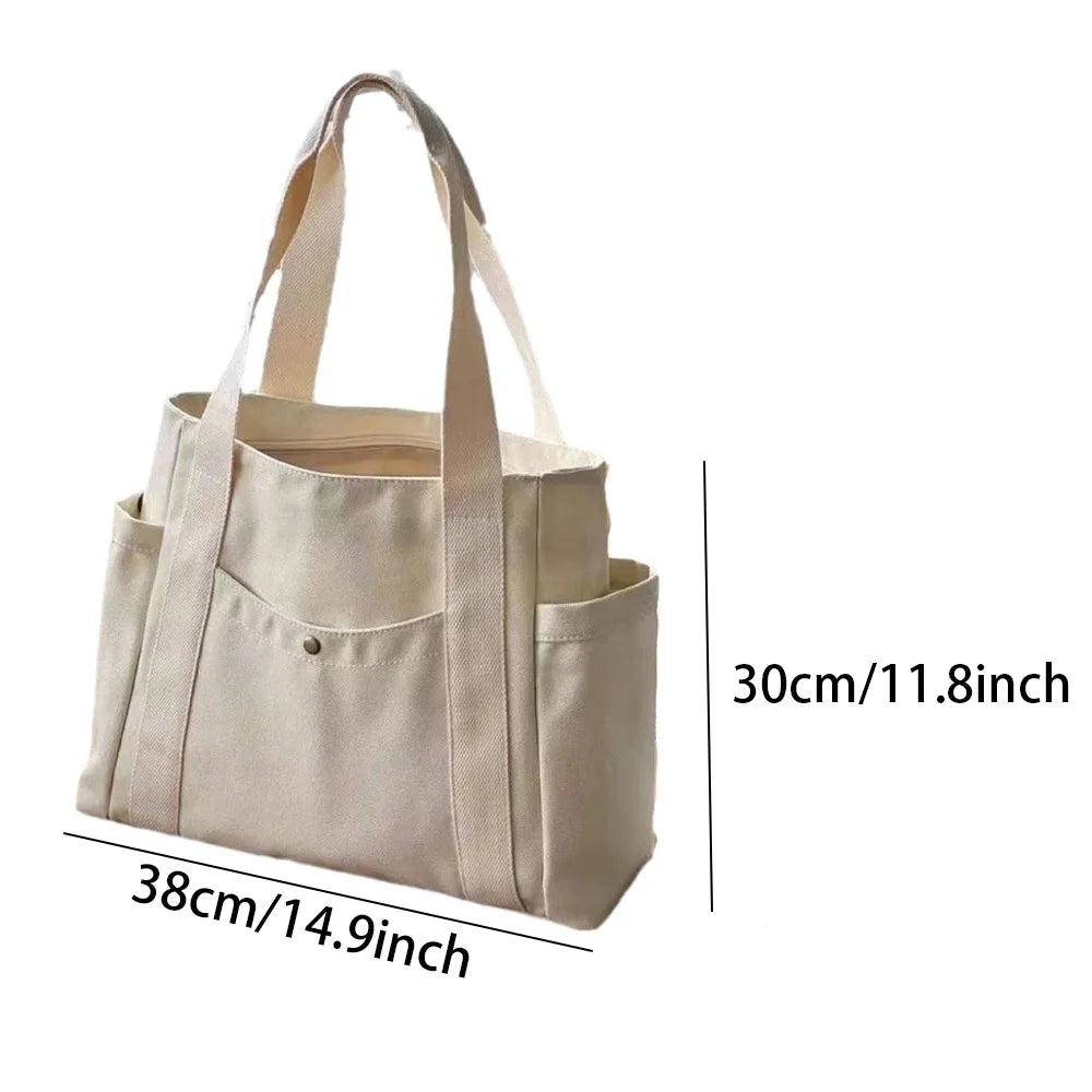 Oversized Canvas Tote Bag – Spacious & Stylish Carryall for Work, School & Shopping