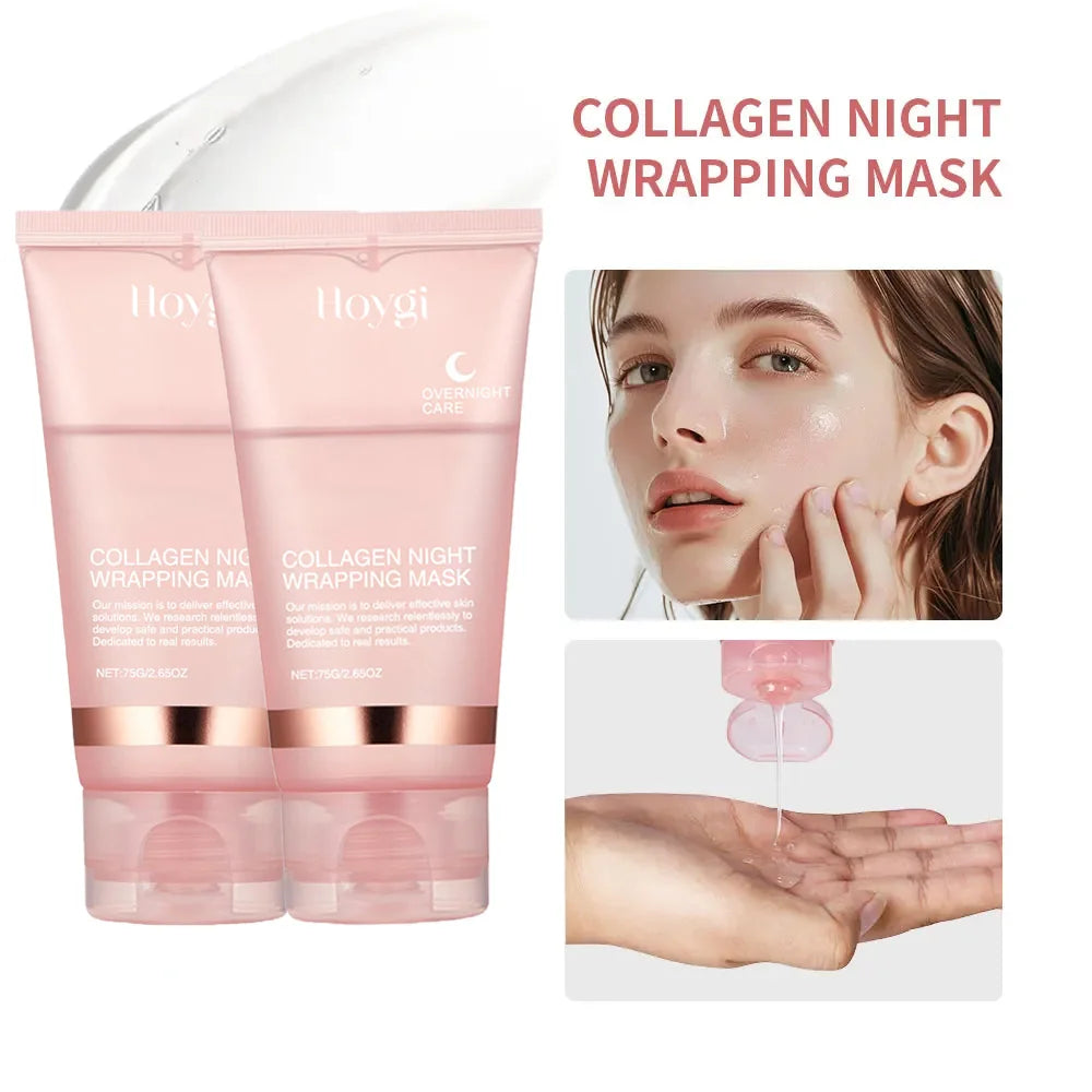 Korean Collagen Overnight Wrapping Mask – Deep Hydration Peel-Off Treatment