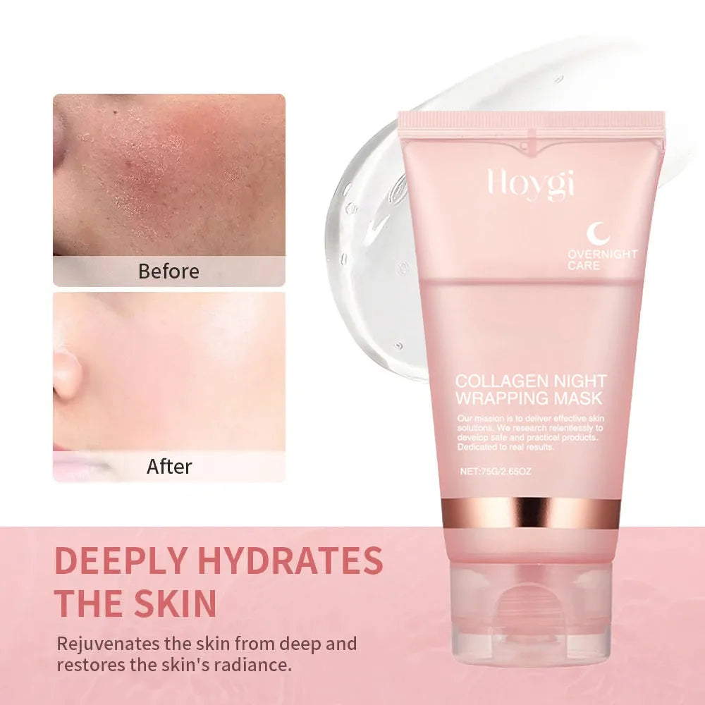 Korean Collagen Overnight Wrapping Mask – Deep Hydration Peel-Off Treatment