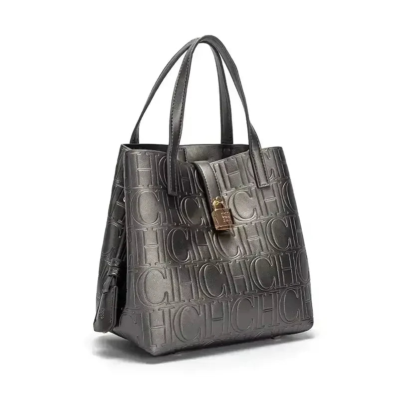 CH Bucket Bag – Large Capacity Luxury Handbag with Letter Element
