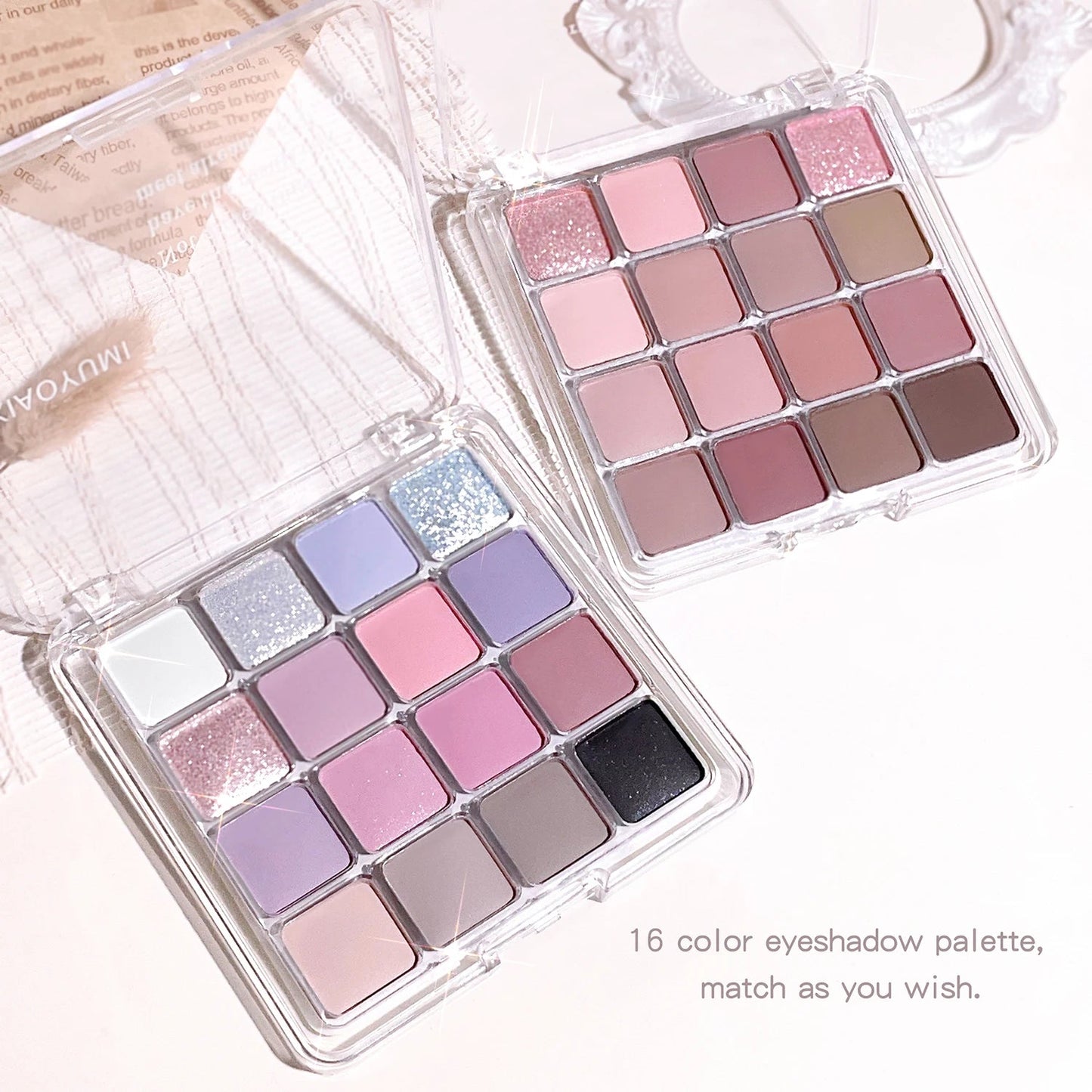 16-Color Sunset Magic Eyeshadow Palette - Pearl & Matte Earth Tones
