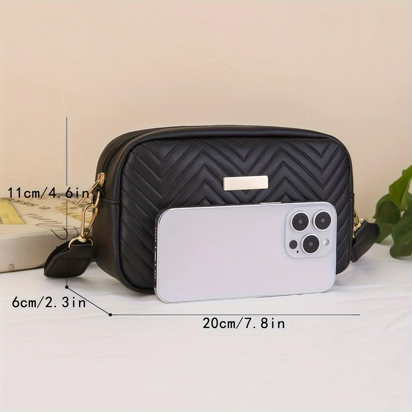 Mini Quilted Crossbody Bag for Women – Trendy PU Leather Phone Wallet & Shoulder Bag