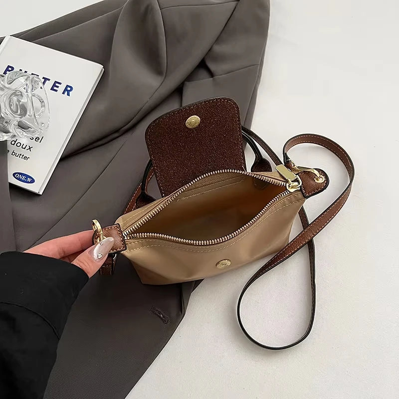 2025 Mini Dumpling Handbag - High-End Nylon Shoulder & Crossbody Phone Bag for Women
