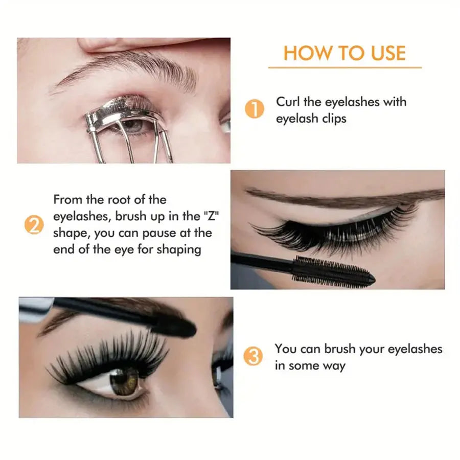 4D Waterproof Mascara – Volumizing, Lengthening & Smudge-Proof