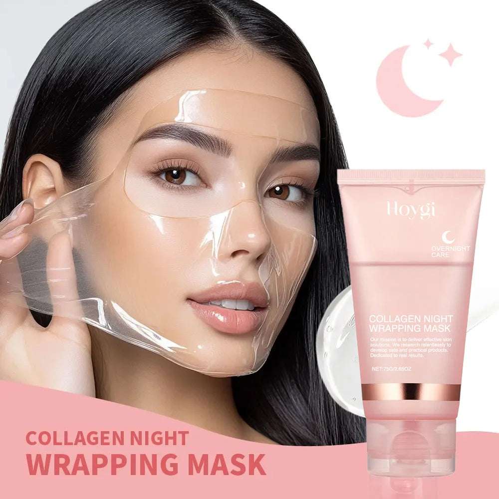Korean Collagen Overnight Wrapping Mask – Deep Hydration Peel-Off Treatment