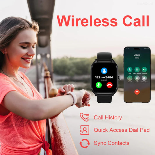 H9 Smart Watch – 2.01" HD Display, Call & Message Alerts, Multi-Sport Modes