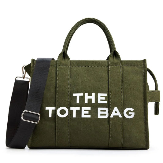 THE TOTE BAG – Designer Large Capacity Canvas Handbag w/ Adjustable Shoulder & Crossbody Strap