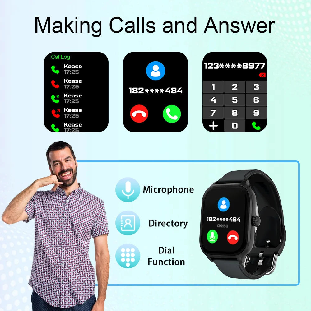 LAXASFIT H9/H6 Smartwatch - Call, Health & Fitness Tracker