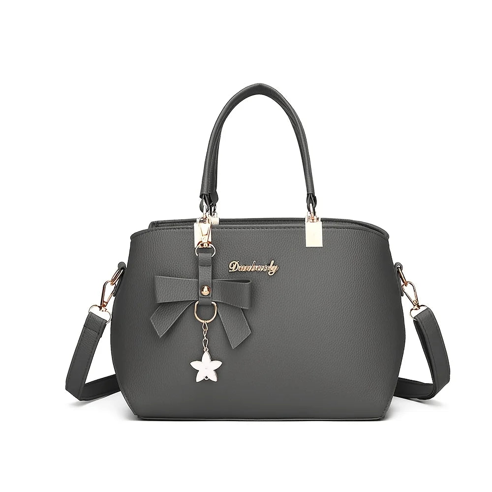 Elegant Bowknot Shoulder Bag - Multi-Compartment Handbag for Work, Parties & Daily Use