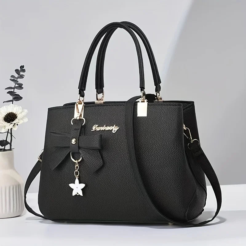 Elegant Bowknot Shoulder Bag - Multi-Compartment Handbag for Work, Parties & Daily Use