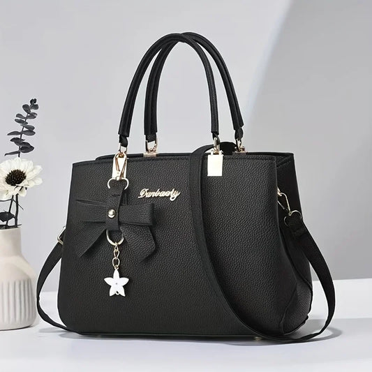 Elegant Bowknot Shoulder Bag - Multi-Compartment Handbag for Work, Parties & Daily Use