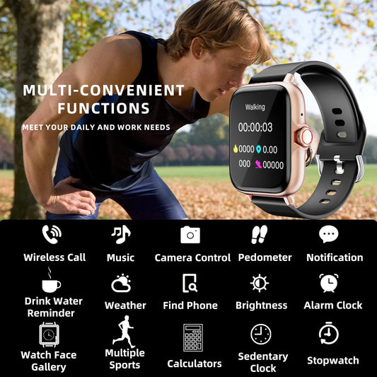 1.83" Waterproof Smartwatch - Calls, Fitness Tracking & Notifications