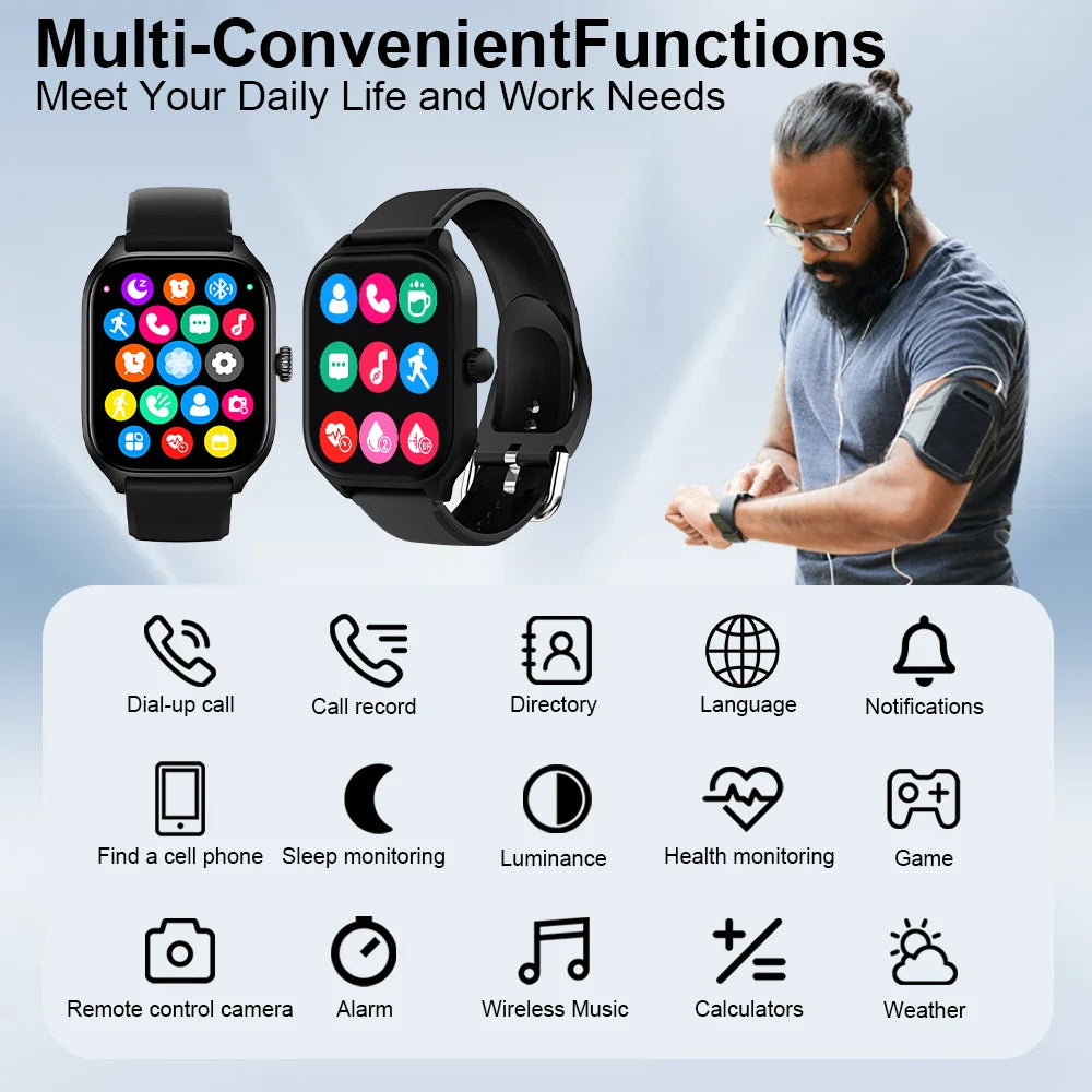 LAXASFIT H9/H6 Smartwatch - Call, Health & Fitness Tracker