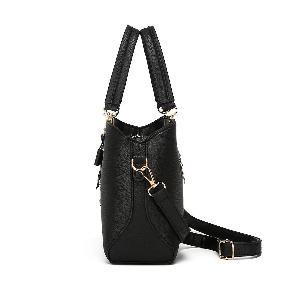 Elegant Bowknot Shoulder Bag - Multi-Compartment Handbag for Work, Parties & Daily Use
