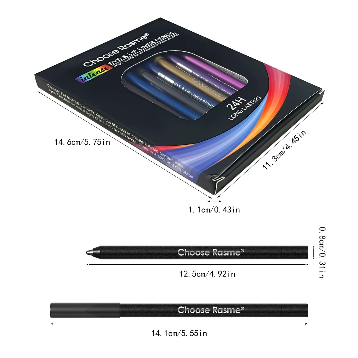 12-Color Glitter & Shimmer Eyeliner Set - Long-Wearing Blue Tones