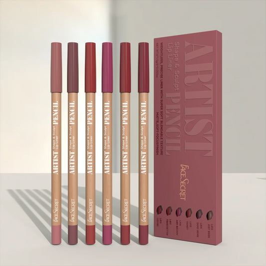 Face Secret Artist Lip Liner Pencil Set – Weightless, Sculpt & Define