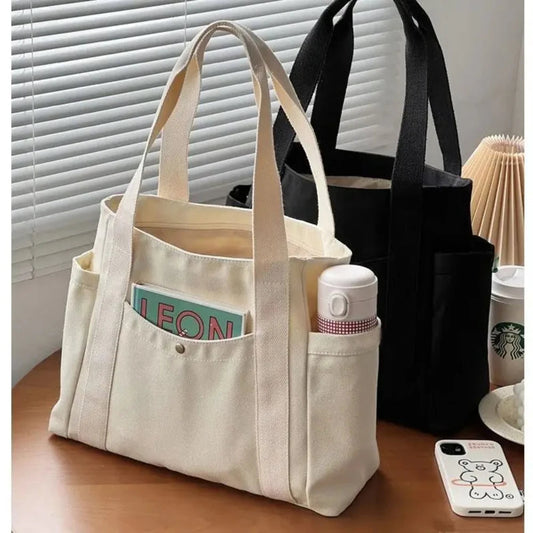 Oversized Canvas Tote Bag – Spacious & Stylish Carryall for Work, School & Shopping