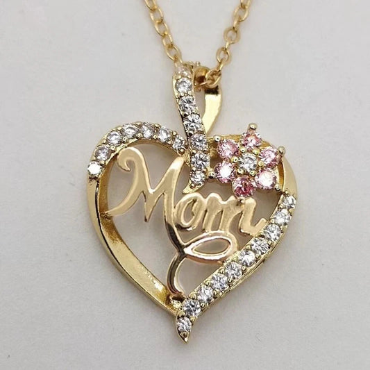 Huitan Mother's Day Necklace – Floral Pendant Jewelry for Mom