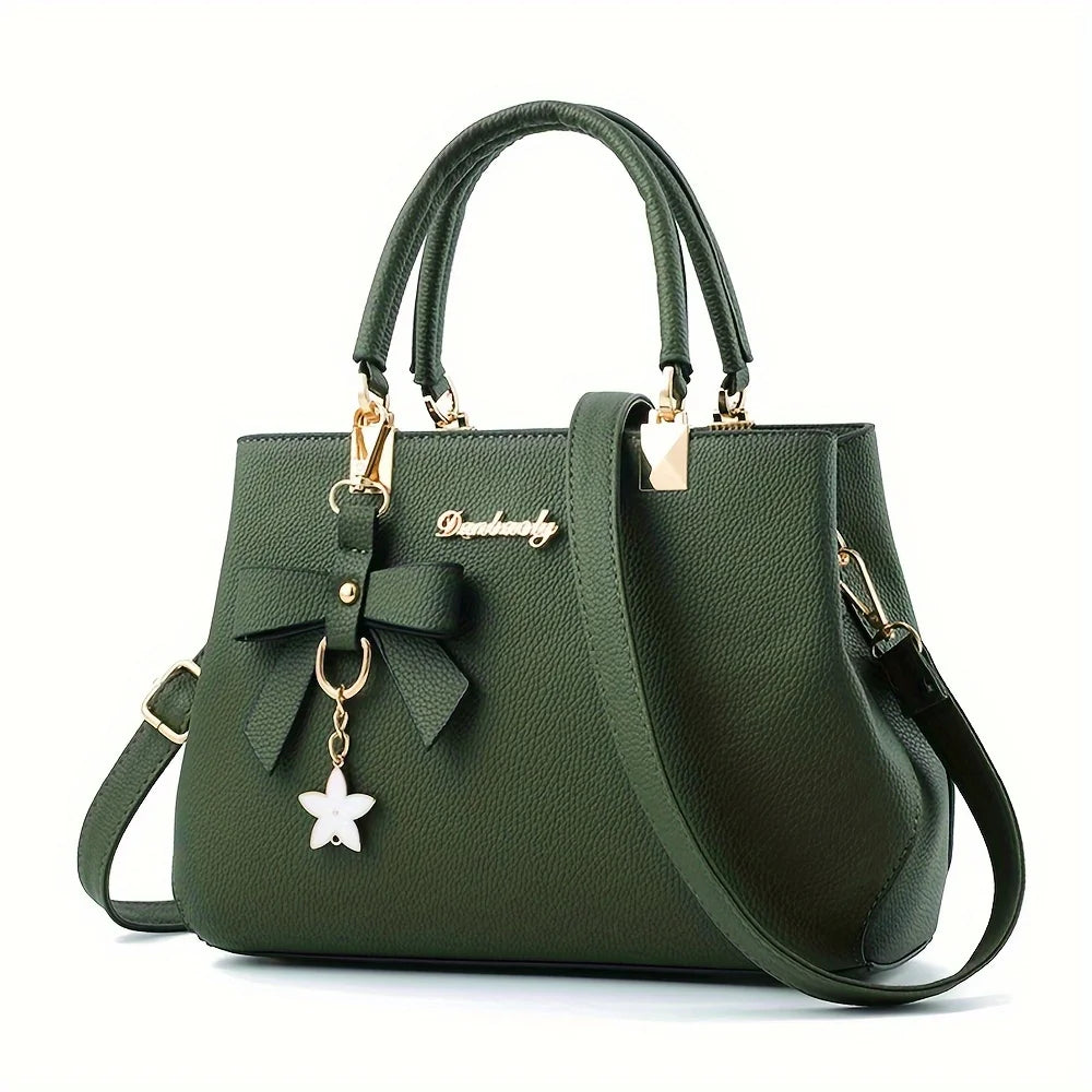 Elegant Bowknot Shoulder Bag - Multi-Compartment Handbag for Work, Parties & Daily Use