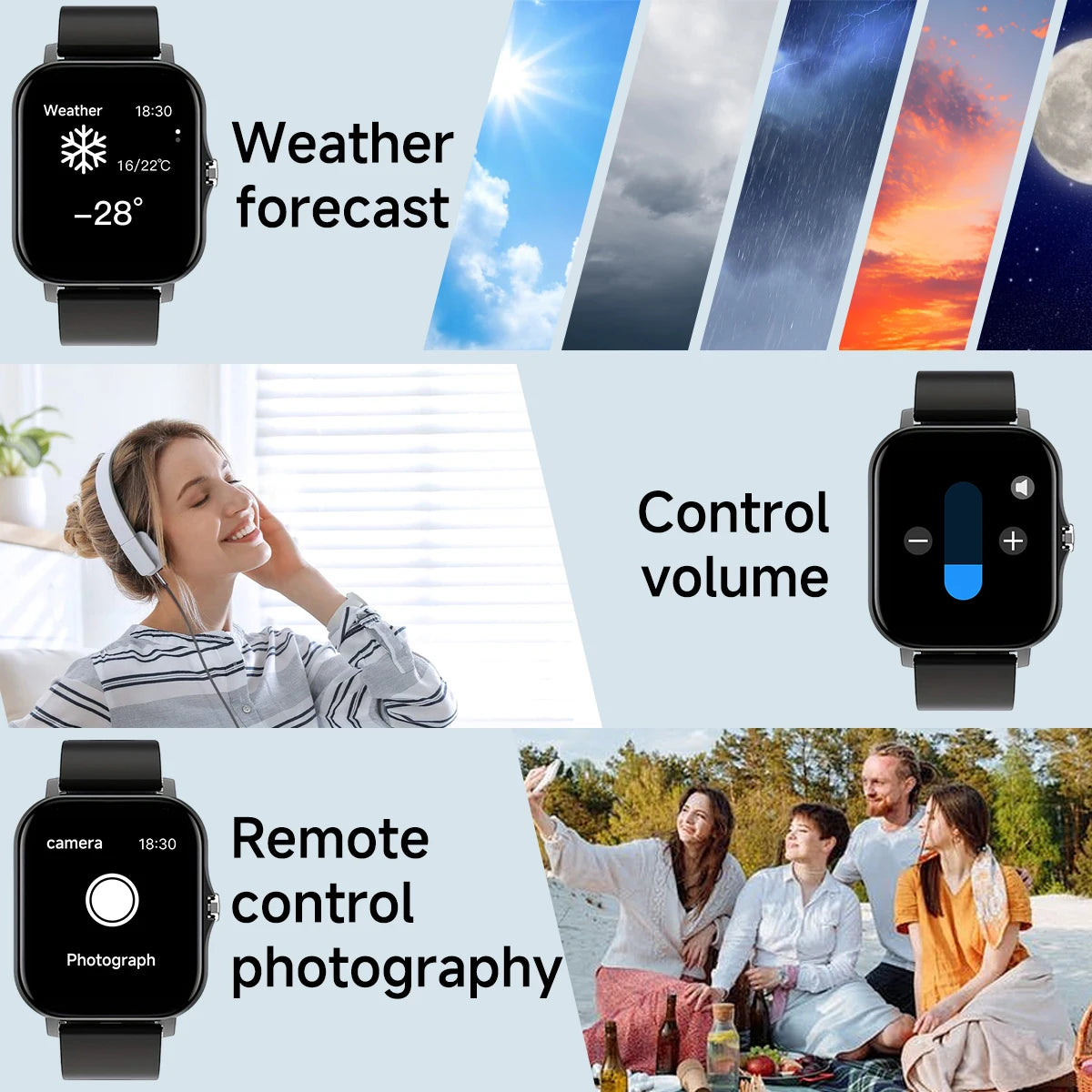Bluetooth Smartwatch with 1.44" Display. Unisex Design