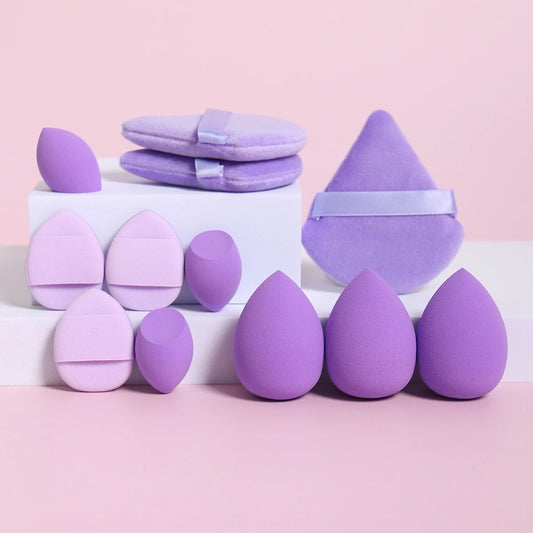 Set de 12 esponjas de maquillaje: esponjas y borlas multiusos