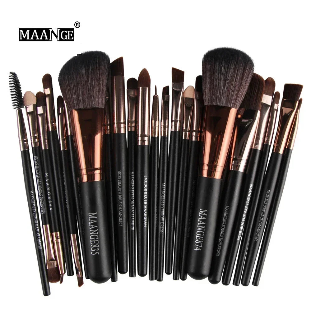 13-22pc Professional Makeup Brush Set - Complete Cosmetic Brush Kit